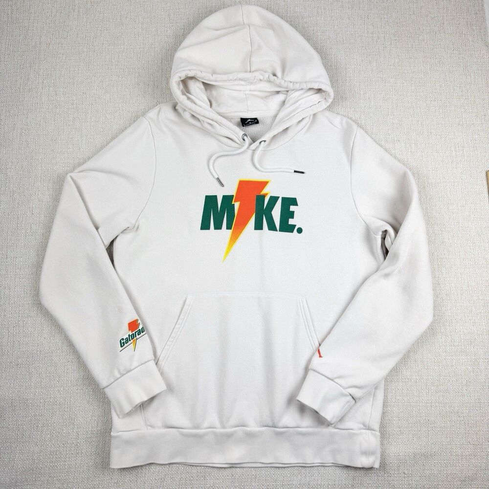 Nike Air Jordan Hoodie Men's Large White Like Mike Gatorade Sweatshirt